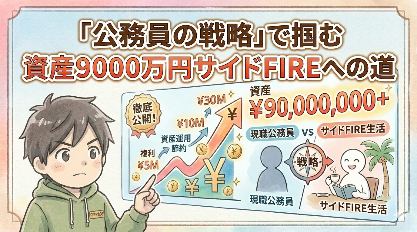資産9000万円でサイドFIREを目指す40代公務員の戦略と生活イメージ